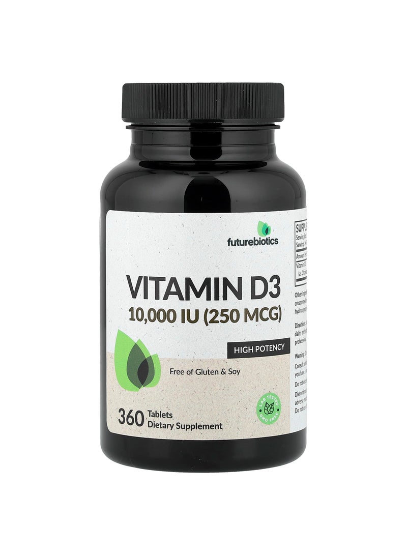 Vitamin D3, 250 mcg (10,000 IU), 360 Tablets